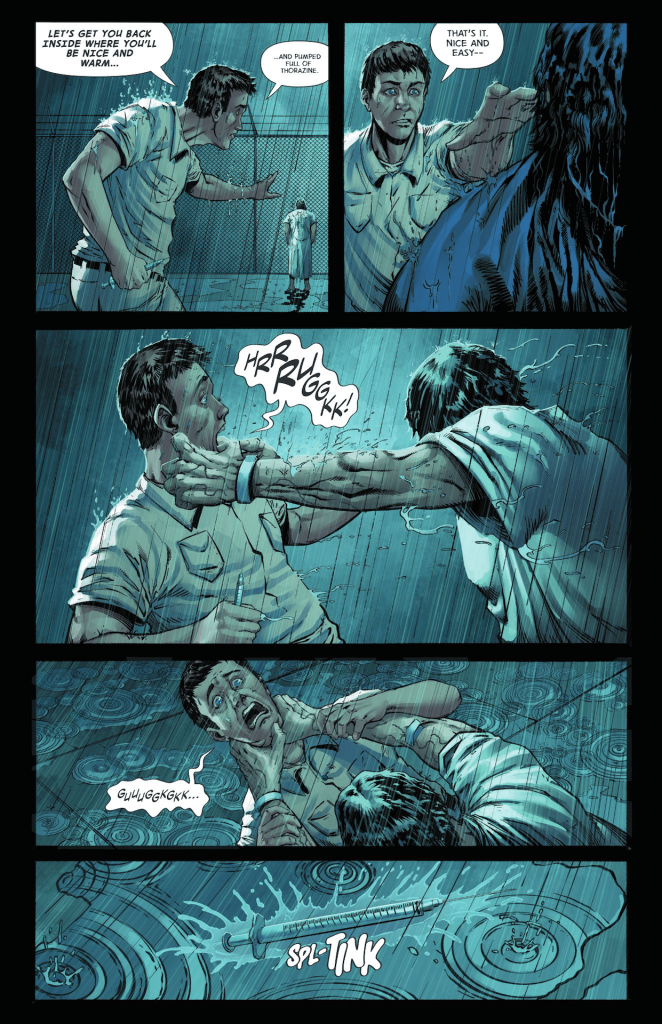 Comic page of man barging in on Igor asking where Addie is.