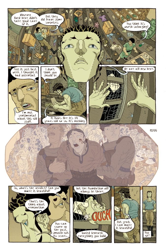 Comic page of Igor steal a scalpel and stating the doctor will look for him soon.